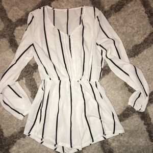 Stripe Long Sleeved Romper